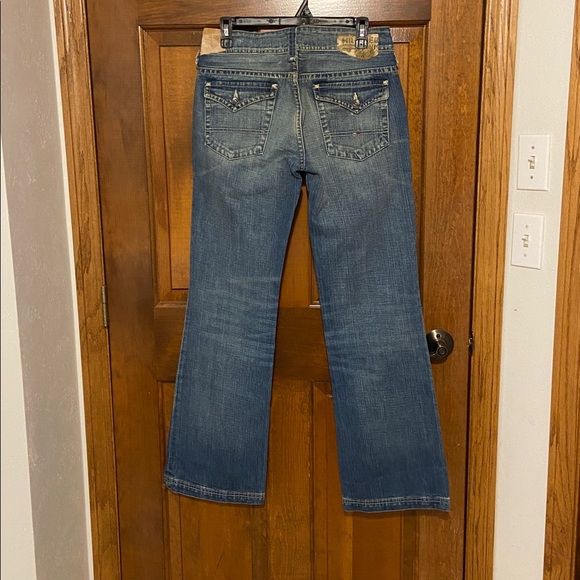 Tommy Hilfiger Denim Heritage ROBIN Dark Wash Flare New Jeans Size 28 x 32” - Picture 11 of 16